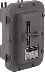 Square D - 3 Poles, M-1 NEMA, Enclosed Pushbutton Manual Motor Starter - 10 hp at 380 to 575 VAC & 7-1/2 hp at 200 to 230 VAC, CSA, NEMA 7/9 & UL Listed - A1 Tooling