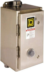 Square D - 110 Coil VAC at 50 Hz, 120 Coil VAC at 60 Hz, 45 Amp, NEMA Size 2, Nonreversible Enclosed Enclosure NEMA Motor Starter - 3 Phase hp: 10 at 200 VAC, 15 at 230 VAC, 25 at 460 VAC, 25 at 575 VAC, 4x Enclosure Rating - A1 Tooling