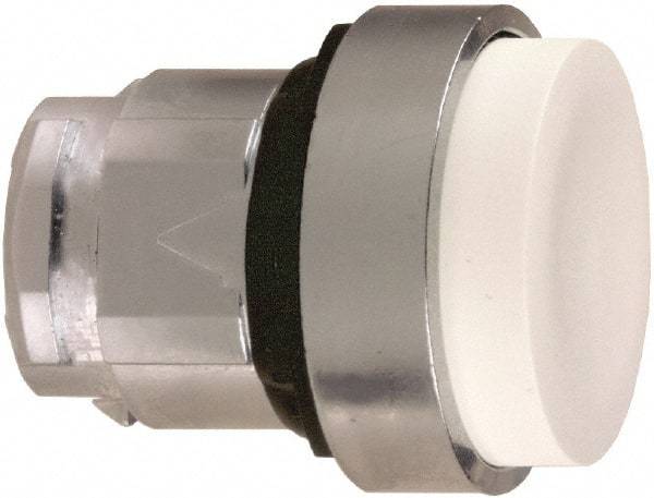 Schneider Electric - 22mm Mount Hole, Extended Straight, Pushbutton Switch Only - Round, White Pushbutton, Nonilluminated, Momentary (MO) - A1 Tooling