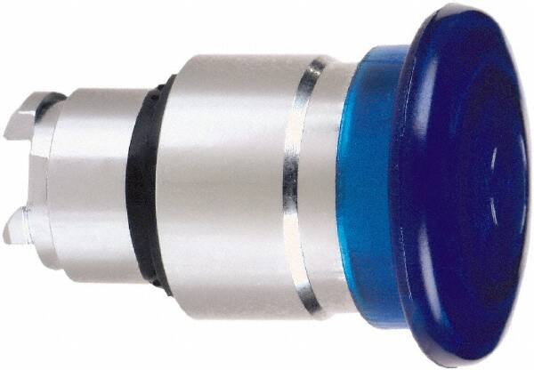 Schneider Electric - 22mm Mount Hole, Extended Mushroom Head, Pushbutton Switch Only - Round, Blue Pushbutton, Nonilluminated, Maintained (MA) - A1 Tooling