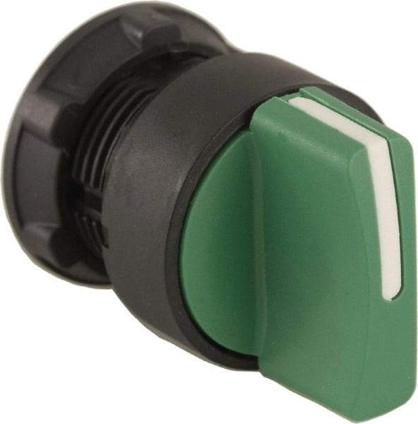 Schneider Electric - 22mm Mount Hole, 3 Position, Handle Operated, Selector Switch Only - Green, Maintained (MA), Nonilluminated, Shock, Vibration and Water Resistant - A1 Tooling