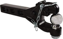 Buyers Products - 12,000 Lb Capacity, 15.52" Long, 2" Shank, Pintle Hook Hitch Drawbar with Ball - Vehicle Class Unrated, 9/16" Ball Hole Diam, 2" Ball Diam - A1 Tooling