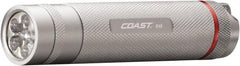 Coast Cutlery - White LED Bulb, 150 Lumens, Industrial/Tactical Flashlight - Silver Aluminum Body, 3 AAA Batteries Included - A1 Tooling