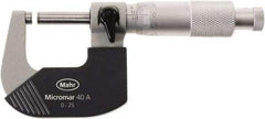 Mahr - 100 to 125mm Range, 0.01mm Graduation, Mechanical Outside Micrometer - Ratchet Stop Thimble - A1 Tooling