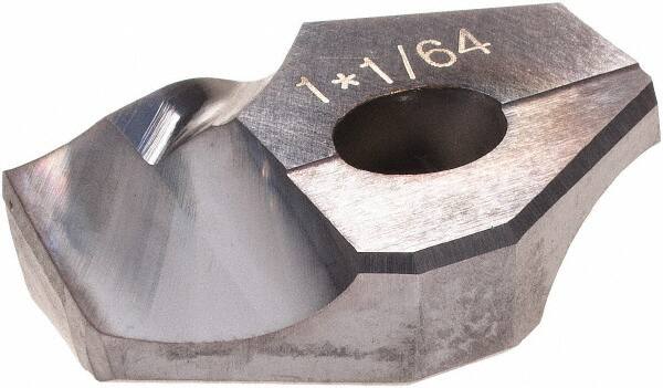 Hertel - Series HMD, 1-1/64" Diam Grade HC225MD 140° Replaceable Drill Tip - Carbide, TiCN Finish - A1 Tooling