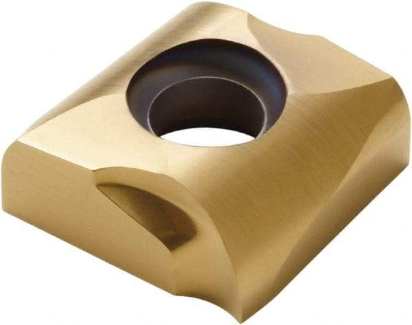 Seco - SNHQ120724 M07 Grade F40M Carbide Milling Insert - TiAlN/TiN Finish, 0.277" Thick, 1/2" Inscribed Circle, 3/32" Corner Radius - A1 Tooling