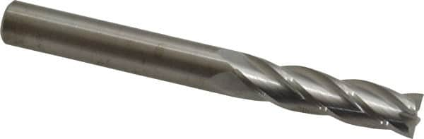 M.A. Ford - 3/8", 1-1/2" LOC, 3/8" Shank Diam, 3-1/2" OAL, 4 Flute, Solid Carbide Square End Mill - Single End, Uncoated, Spiral Flute, 30° Helix, Centercutting, Right Hand Cut, Right Hand Flute, Series 122 - A1 Tooling