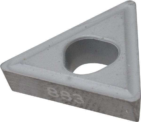 Seco - TPMM322 46 Grade 883 Carbide Turning Insert - Uncoated, 60° Triangle, 3/8" Inscr Circle, 1/8" Thick, 1/32" Corner Radius - A1 Tooling