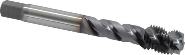 OSG - 7/16-20 UNF 3 Flute Modified Bottoming Spiral Flute Tap - Vanadium High Speed Steel, TiCN Finish, 3-5/32" OAL, Right Hand Flute, Right Hand Thread, H5, Series 290 - A1 Tooling