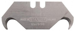 Stanley - 5 Piece High Carbon Steel Hook Blade - 1-7/8" OAL, 0.024" Blade Thickness - A1 Tooling