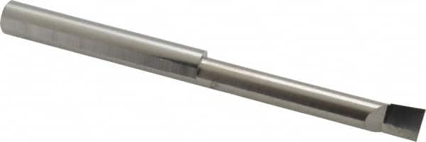 Accupro - 0.49" Min Bore Diam, 3" Max Bore Depth, 1/2 Shank Diam, Corner Radius Boring Bar - 0.005 to 0.008" Corner Radius, Right Hand Cut, Solid Carbide, Bright Finish - Exact Industrial Supply