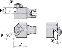 Kennametal - NG4L Insert, 30mm Head Length, Modular Grooving Cutting Unit Head - Right Hand Cut, System Size KM25, Series Top Notch - A1 Tooling