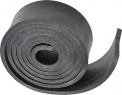 Made in USA - 1/4" Thick x 2" Wide x 60" Long, Buna-N Rubber Strip - Stock Length, 60 Shore A Durometer, 800 to 1,000 psi Tensile Strength, -20 to 170°F, Black - A1 Tooling