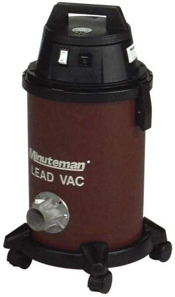 Minuteman - 6 Gal, Polyethylene Tank, Dry, Toxic Dust Vacuum Cleaner - 1.25 hp, 7.9 Amps - A1 Tooling