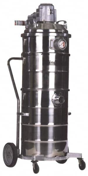 Minuteman - 15 Gal, Stainless Steel Tank, Wet/Dry, Explosion-Proof Vacuum Cleaner - 1.25 hp, 11.5 Amps - A1 Tooling