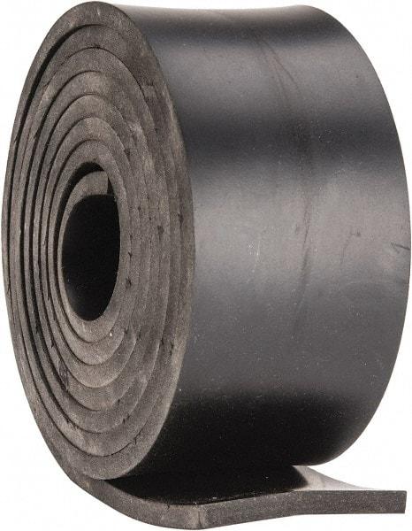 Made in USA - 3/16" Thick x 2" Wide x 60" Long, Neoprene Rubber Strip - Stock Length, 60 Shore A Durometer, 1,000 to 1,200 psi Tensile Strength, -40 to 212°F, Black - A1 Tooling