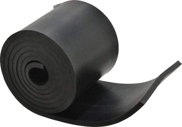 Made in USA - 1/4" Thick x 4" Wide x 60" Long, Neoprene Rubber Strip - Stock Length, 60 Shore A Durometer, 1,000 to 1,200 psi Tensile Strength, -40 to 212°F, Black - A1 Tooling