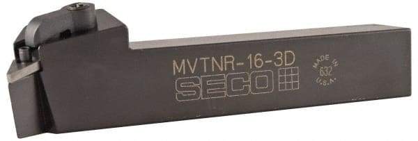 Seco - MVTN, Right Hand Cut, 27.5° Lead Angle, 1" Shank Height x 1" Shank Width, Negative Rake Indexable Turning Toolholder - 6" OAL, VN..33. Insert Compatibility, Series Multiple Lock - A1 Tooling