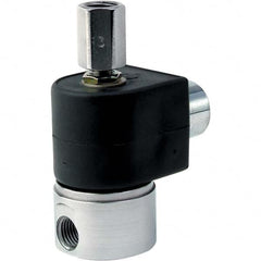 Solenoid Valve: 3-Way, 1/8″ Port Normally Closed, Stainless Steel, NBR Seal, 120/60 to 110/50Vac