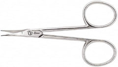 Clauss - 1" LOC, 3-11/16" OAL Chrome Plated Curved Scissors - Steel Handle, For Paper, Fabric - A1 Tooling