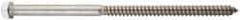 Value Collection - 1/2" Screw, 4" Length Under Head, Stainless Steel, Hex Head Lag Screw - Uncoated, Grade 18-8 - A1 Tooling