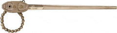 Ampco - 4" Max Pipe Capacity, 26" Long, Chain Wrench - 8" Actual OD, 29-3/4" Handle Length - A1 Tooling