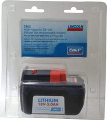 Lincoln - 18 Volt, Grease Gun Battery - Lithium-Ion, 1 hr Charge Time & 3 Ah Battery Capacity - A1 Tooling