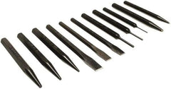 Mayhew - 11 Piece Punch & Chisel Set - 1/4 to 3/8" Chisel, 1/16 to 1/4" Punch, Hex Shank - A1 Tooling