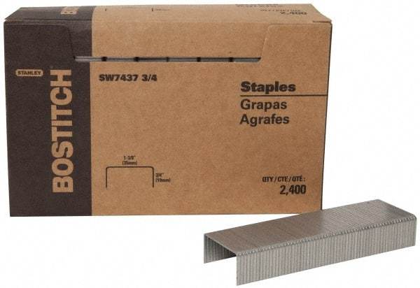 Stanley Bostitch - 1-3/8" Wide Steel Crown Staples - 5/8" Leg Length - A1 Tooling