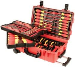 Wiha - 80 Piece Insulated Hand Tool Set - Comes in Molded Rolling Custom Tool Box - A1 Tooling