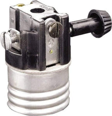 Leviton - 3 Pin, 250 VAC, 250 Watt, Medium Base, Removable Turn Knob Lamp Holder - Incandescent, Screw Mounted - A1 Tooling