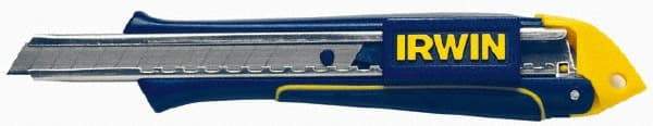 Irwin - Snap Utility Knife - 9mm Blade, Blue & Yellow Standard Grip Handle, 3 Blades Included - A1 Tooling