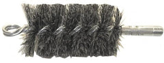 Schaefer Brush - 4-1/2" Brush Length, 1-1/2" Diam, Fiber Single Stem, Single Spiral Tube Brush - 8" Long, Tampico Fibre, 1/4" NPSM Male Connection - A1 Tooling