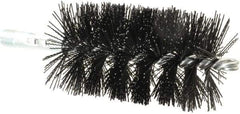 Schaefer Brush - 5" Brush Length, 2-3/4" Diam, Nylon Single Stem, Single Spiral Tube Brush - 7-1/4" Long, Nylon, 1/4" NPSM Male Connection - A1 Tooling