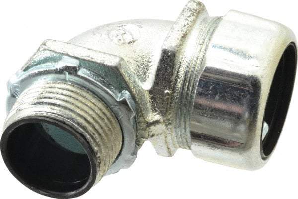 Thomas & Betts - 1" Trade, Steel Threaded Angled Liquidtight Conduit Connector - Insulated - A1 Tooling