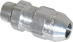 Thomas & Betts - 0.4 to 0.54" Cable Capacity, Class 1, Gas & Vapor Environments, Straight Strain Relief Cord Grip - 1/2 NPT Thread, Aluminum - A1 Tooling