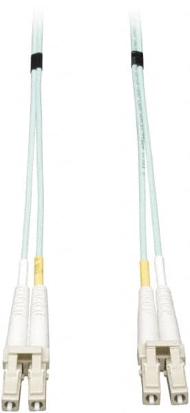 Tripp-Lite - 100' Long, LC/LC Head, Multimode Fiber Optic Cable - Aqua, Use with LAN - A1 Tooling