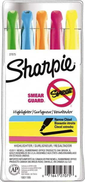 Sharpie - Assorted Colors, Highlighter - Chisel Tip, AP Nontoxic Ink - A1 Tooling