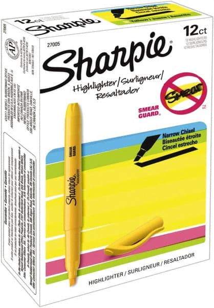 Sharpie - Yellow Highlighter - Chisel Tip, AP Nontoxic Ink - A1 Tooling