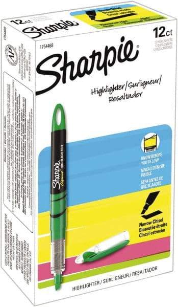 Sharpie - Green Highlighter - Chisel Tip, AP Nontoxic Ink - A1 Tooling