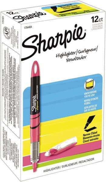 Sharpie - Fluorescent Pink Highlighter - Chisel Tip, AP Nontoxic Ink - A1 Tooling