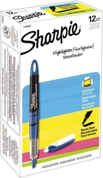 Sharpie - Blue Highlighter - Chisel Tip, AP Nontoxic Ink - A1 Tooling