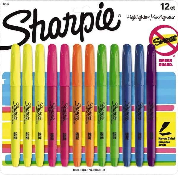 Sharpie - Assorted Colors, Highlighter - Chisel Tip, AP Nontoxic Ink - A1 Tooling