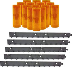 Aleco - 10' Door Width x 12' Door Height PVC AmberTech Anti-Insect Strip Door Kit - Amber - A1 Tooling