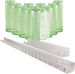 Aleco - 6' Door Width x 8' Door Height PVC Clear Smooth Antistatic Strip Door Kit - Light Green Tint - A1 Tooling