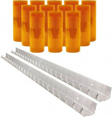 Aleco - 8' Door Width x 8' Door Height PVC AmberTech Anti-Insect Strip Door Kit - Amber - A1 Tooling