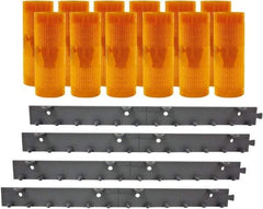 Aleco - 8' Door Width x 10' Door Height PVC AmberTech Anti-Insect Strip Door Kit - Amber - A1 Tooling