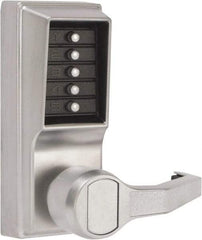 Kaba Access - Combination Entry Lever Lockset - 2-3/4" Back Set, Nonkey Override Cylinder, Zamak3, Satin Chrome Finish - A1 Tooling