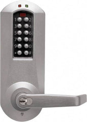 Kaba Access - Combination Entry with Key Override Lever Lockset for 1-3/8 to 2-1/4" Thick Doors - 2-3/4" Back Set, 6 or 7 Pin Length Best & Compatible (Core Not Included) Cylinder, Satin Chrome Finish - A1 Tooling