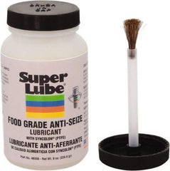 Synco Chemical - 8 oz Bottle Anti-Seize Lubricant - Synthetic with PTFE, 450 to 450°F, Translucent White, Water Resistant - A1 Tooling